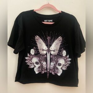 Hot Topic Black and Purple Graphic Kids Tee